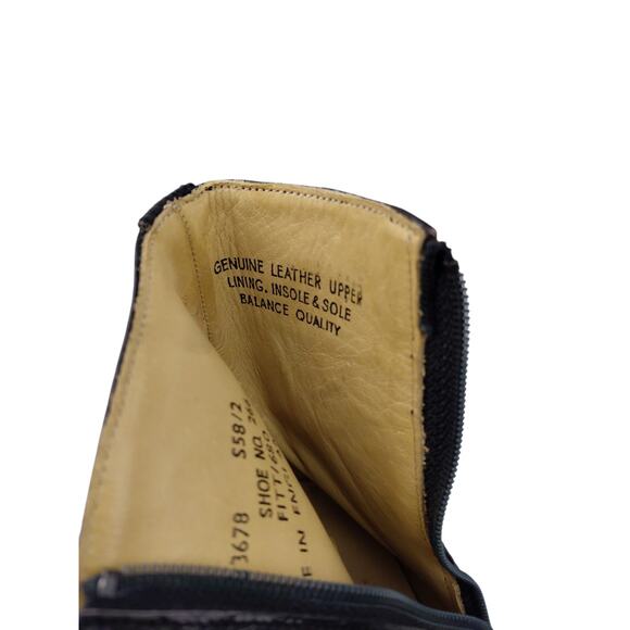 Vintage Stuart McGuire Men\'s Black Leather Beatle Bootie Boots Size 8